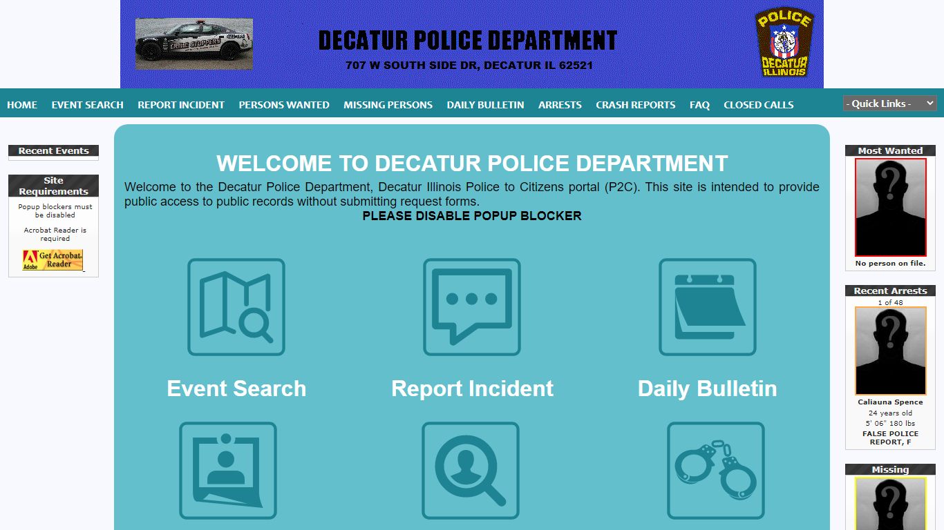 Decatur Police Department P2C